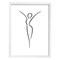 BILDERRAHMEN Silhouette Holzrahmen, 30x40 cm, Weiss - Weiß, Holzwerkstoff (31.2/41.2/2cm) - walther design