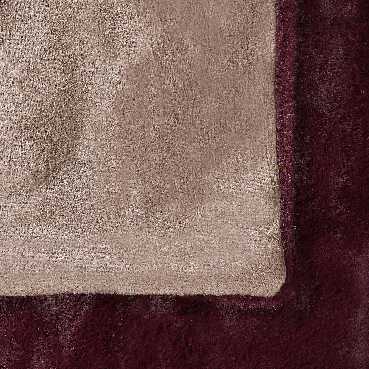 DECKE Burgunderrot Tantan 180/220 cm - Weinrot, Textil (180/220cm) - Beliani