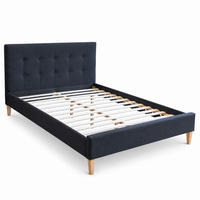 POLSTERBETT mit Lattenrost 160/200 cm in Schwarz - Schwarz, Textil (160/200cm) - Homestyle4u