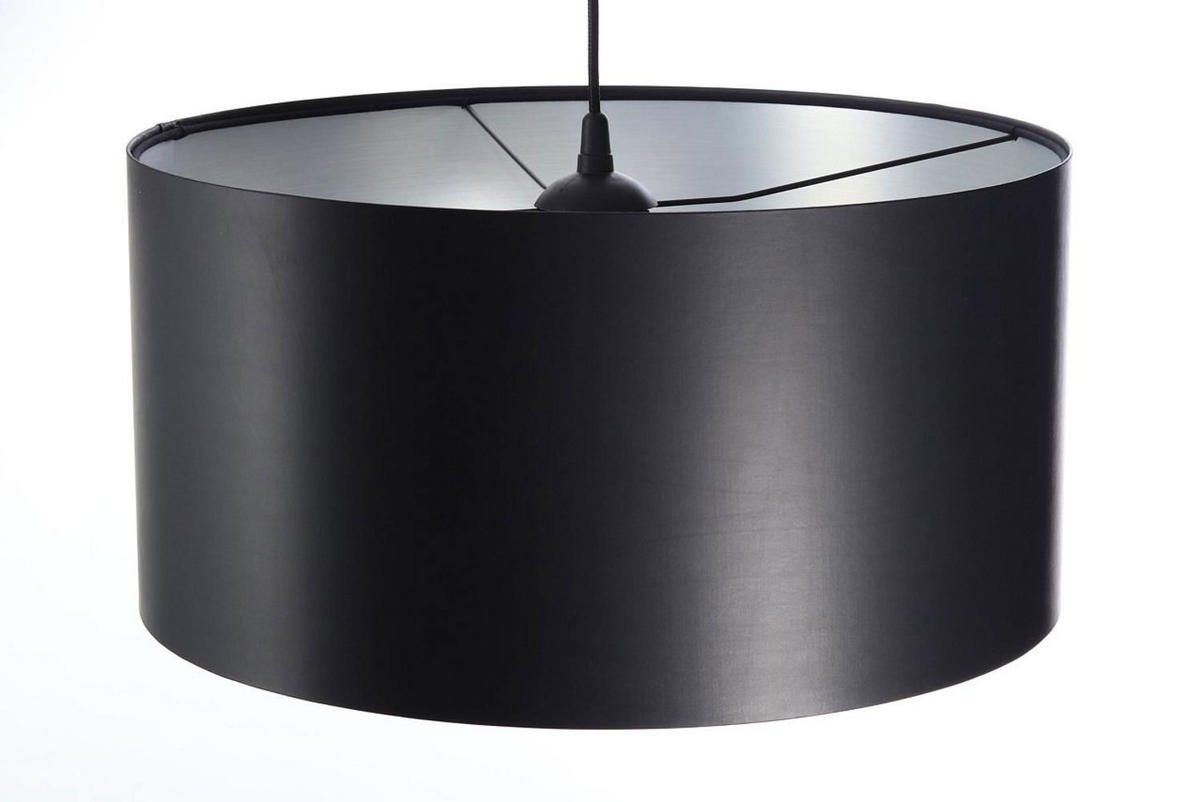 HÄNGELEUCHTE Schwarz 50/25 cm - Silberfarben/Schwarz, Kunststoff (50/0.8/25cm) - ONZENO