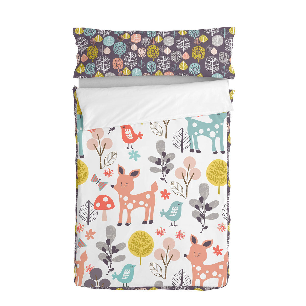 NORDIC-SACK woodland 105x200 cm ohne füllung mehrfarbig - Multicolor, Textil (105/200cm) - Happy Friday