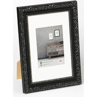 BILDERRAHMEN Barock Holzrahmen 30x40, SCHWARZ/SILBER - Schwarz, Holzwerkstoff (36.8/47/2.2cm) - walther design