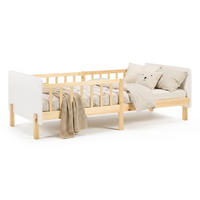KINDERBETT Weiß 90/200 Lattenrost Rausfallschutz - Weiß, Holz (100/67/208cm) - Homestyle4u