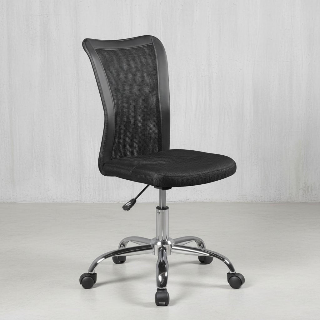 KINDERDREHSTUHL Netz Höhenverstellbar Bis 30kg, Schwarz 60x60x100 cm - Silberfarben/Schwarz, Textil/Metall (60/100/60cm) - KADIMA DESIGN