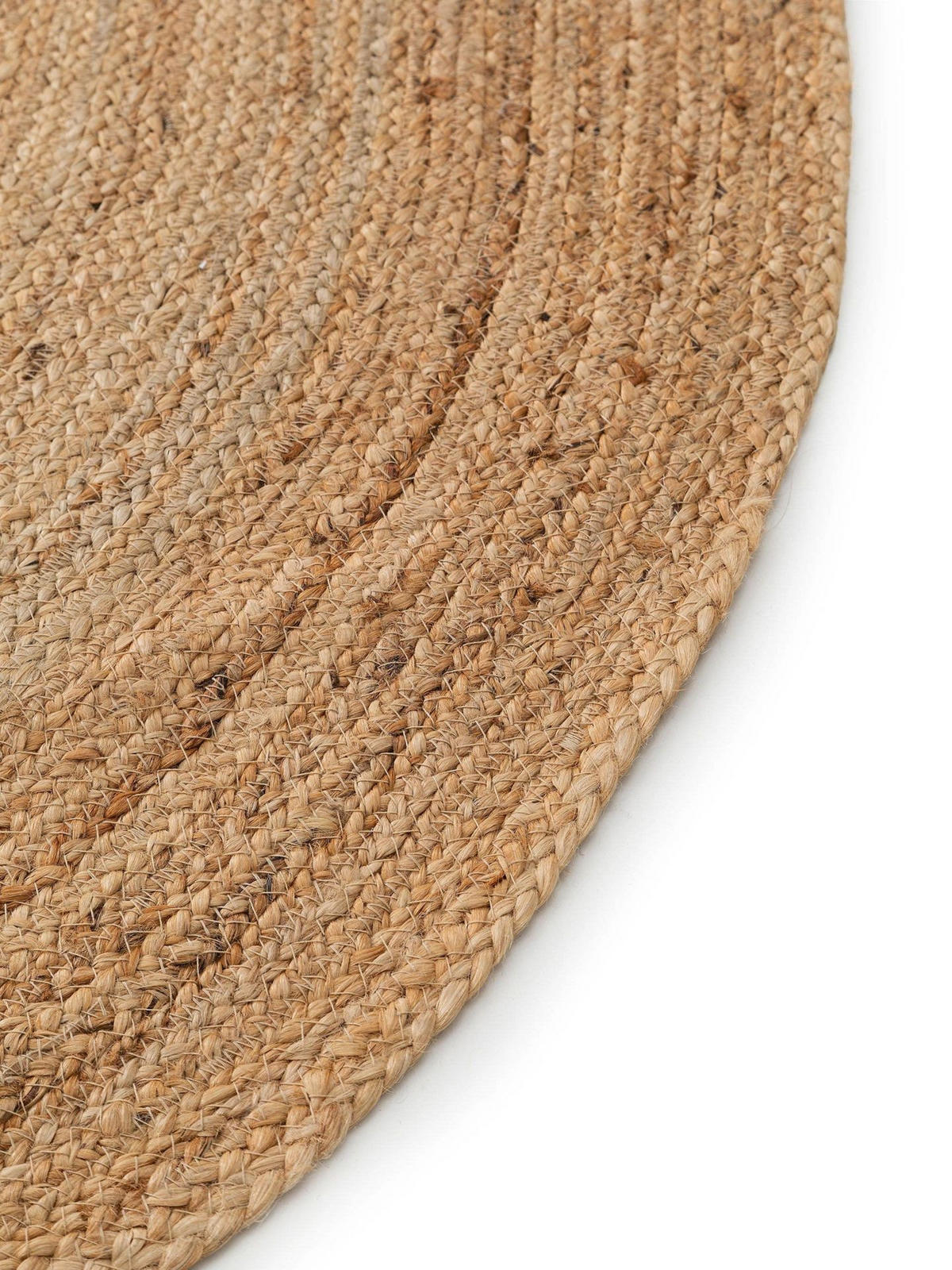 JUTETEPPICH oval Jutta Hellbraun 160x230 cm - Braun, Naturmaterialen (160/1cm) - KUNSTLOFT