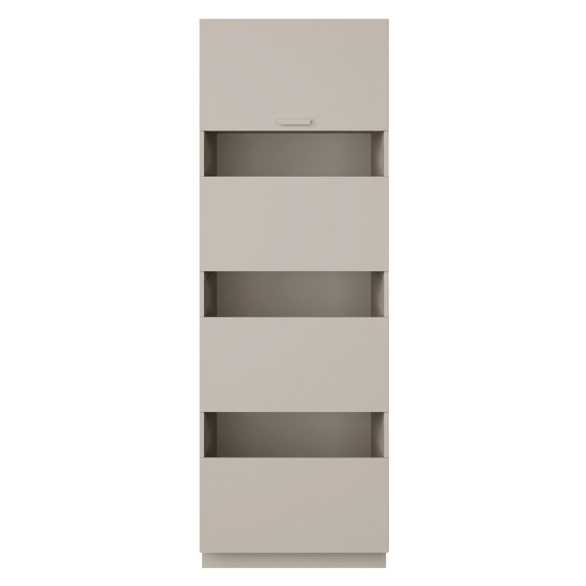 BADEZIMMER-HOCHSCHRANK Holv Kaschmirgrau 68 cm - Taupe, Holzwerkstoff/Metall (67.5/200/66cm) - Selsey