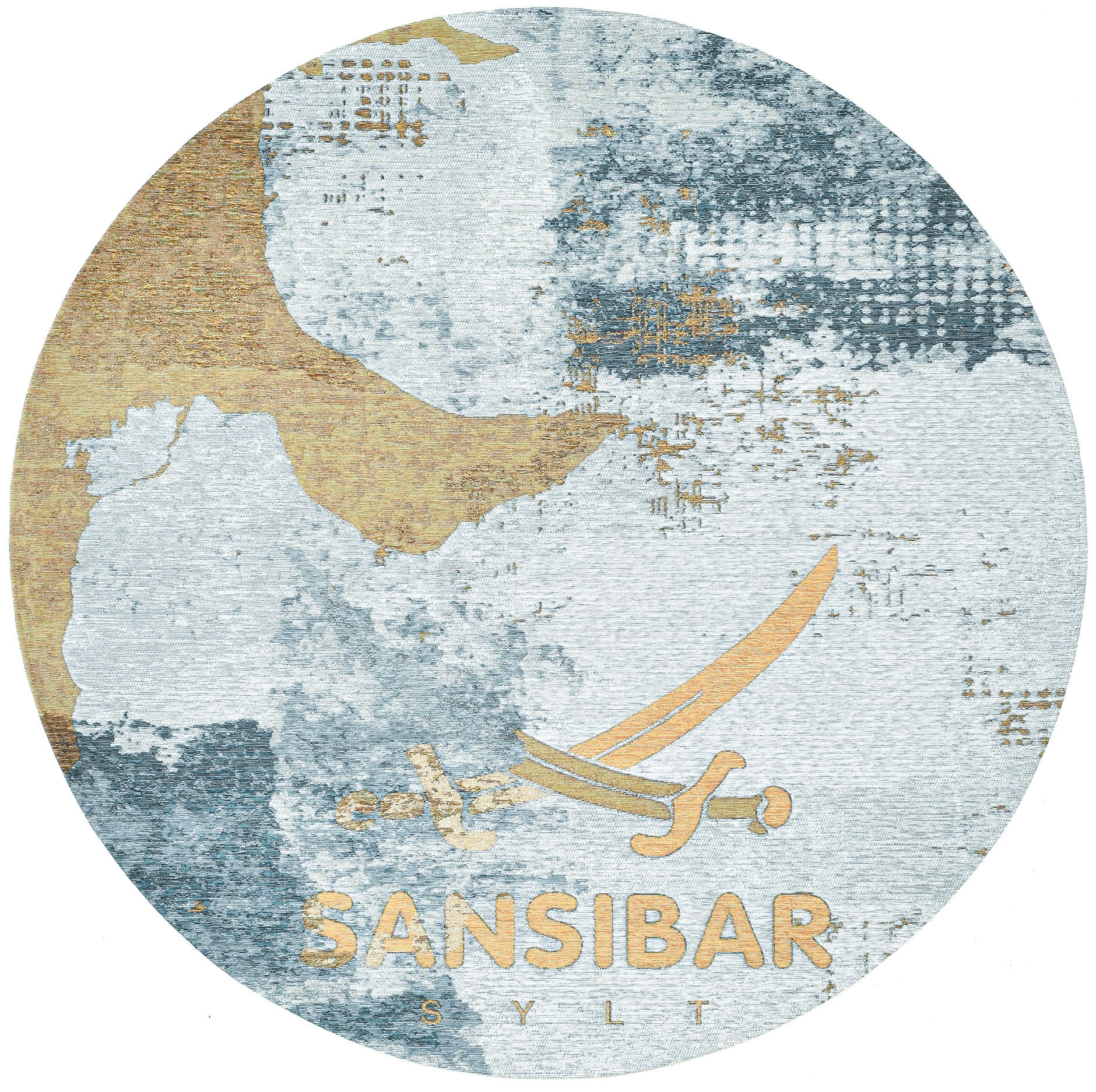 FLACHWEBTEPPICH Keitum 100x100 cm - Goldfarben, Textil (100/100cm) - Sansibar SYLT