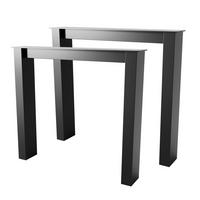 TISCHBEINE Etamin Lite Extreme 2er-Set Schwarz 72cm - Schwarz, Metall (80/72/10cm) - Metalo Pro