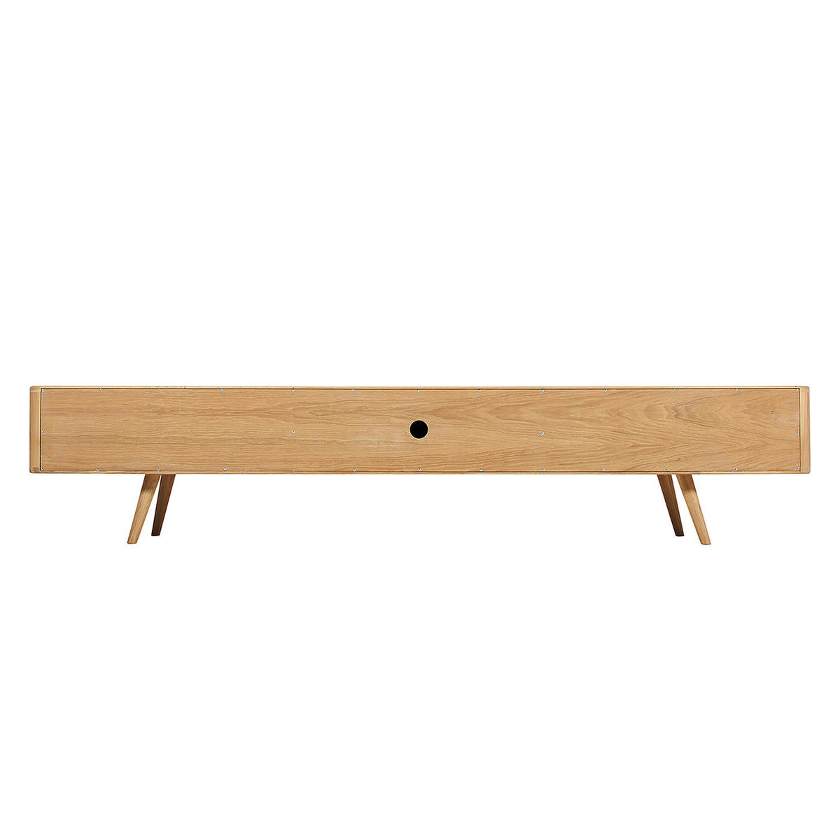 TV-LOWBOARD - Wildeiche teilmassiv - Wildeiche/Weiß, Holzwerkstoff (225/45/42cm) - home24