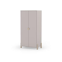 KINDERKLEIDERSCHRANK mit 2 Türen H180 cm 45/92,8/180 cm - Beige, Holz (45/180/92.8cm) - Calicosy