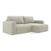 ECKSOFA mit Schlaffunktion rechts Strukturstoff Stoff Beige - Beige/Creme, Kunststoff/Textil (244/149cm) - LaMiaSofa