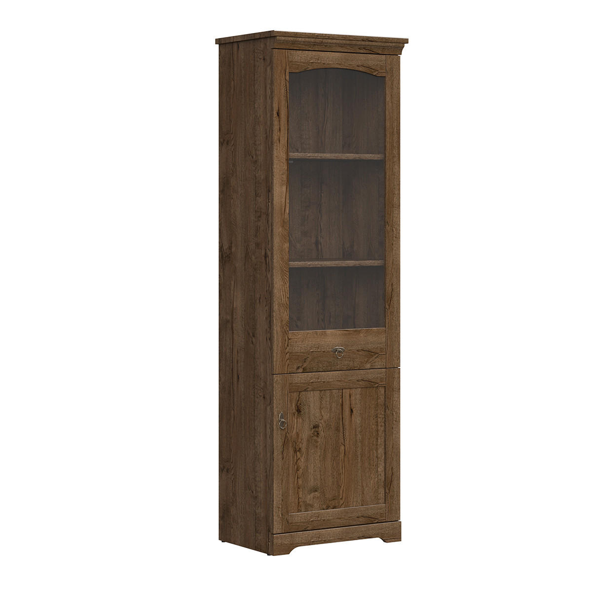 VITRÍNA Noé Tmavé dřevo - hnědá, kompozitní dřevo (63/201/44cm) - Petits-meubles