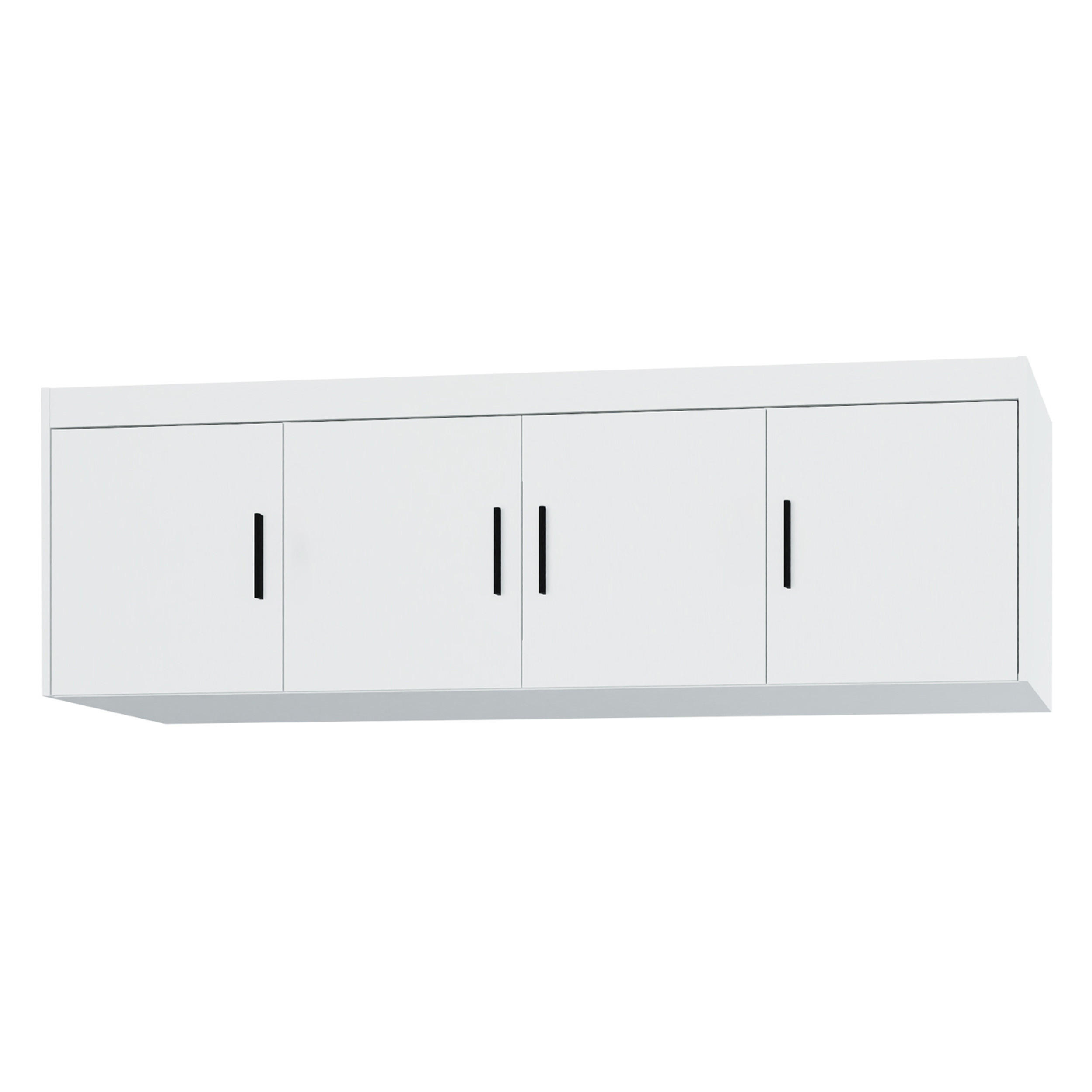 AUFSATZSCHRANK Storicos Weiß 176,3/55,5/53 cm - 4T Modern - Weiß, Holzwerkstoff/Kunststoff (176.3/55/53cm) - AX Living