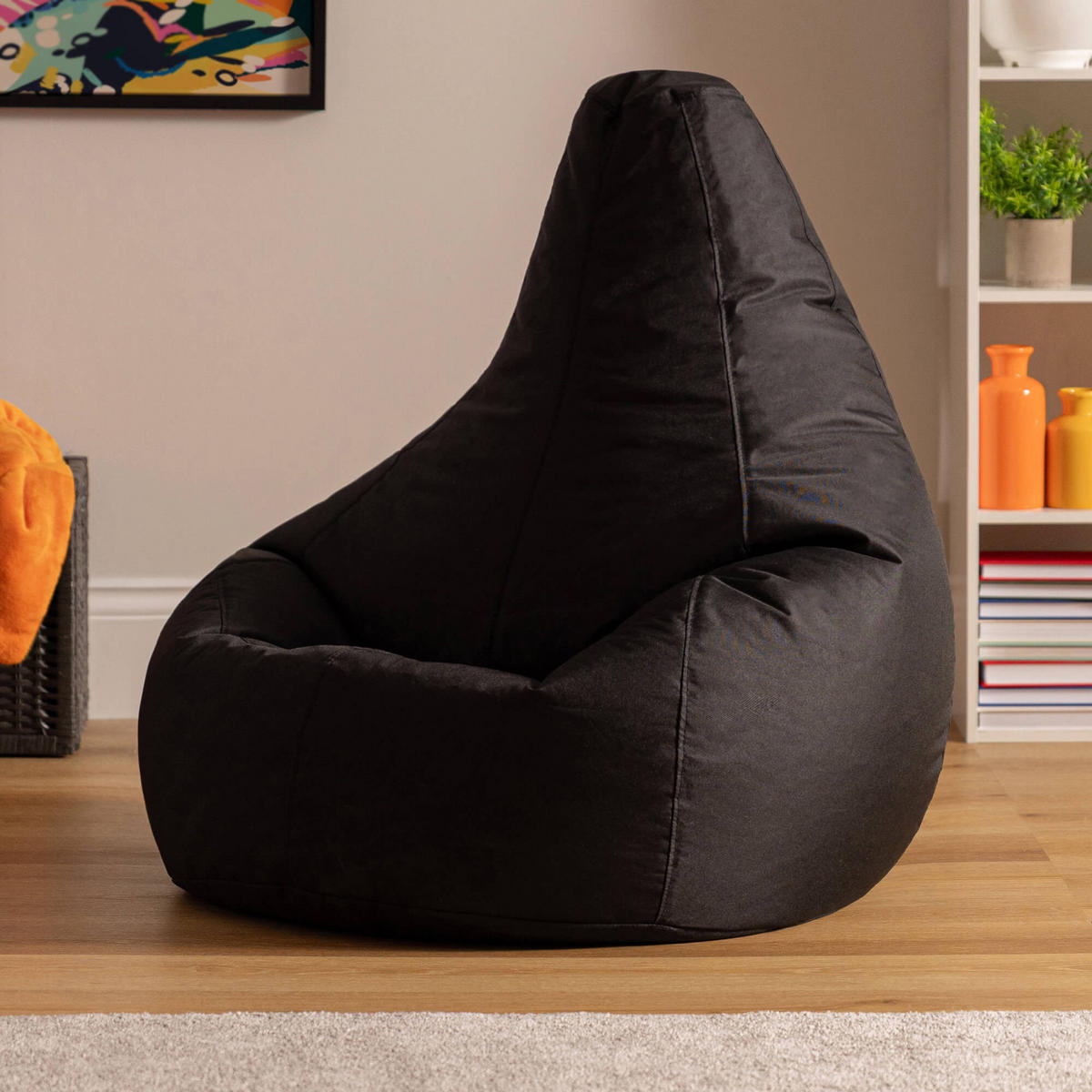 SITZSACK Gaming Stuhl für Indoor und Outdoor - Schwarz, Kunststoff (90/73/84cm) - icon