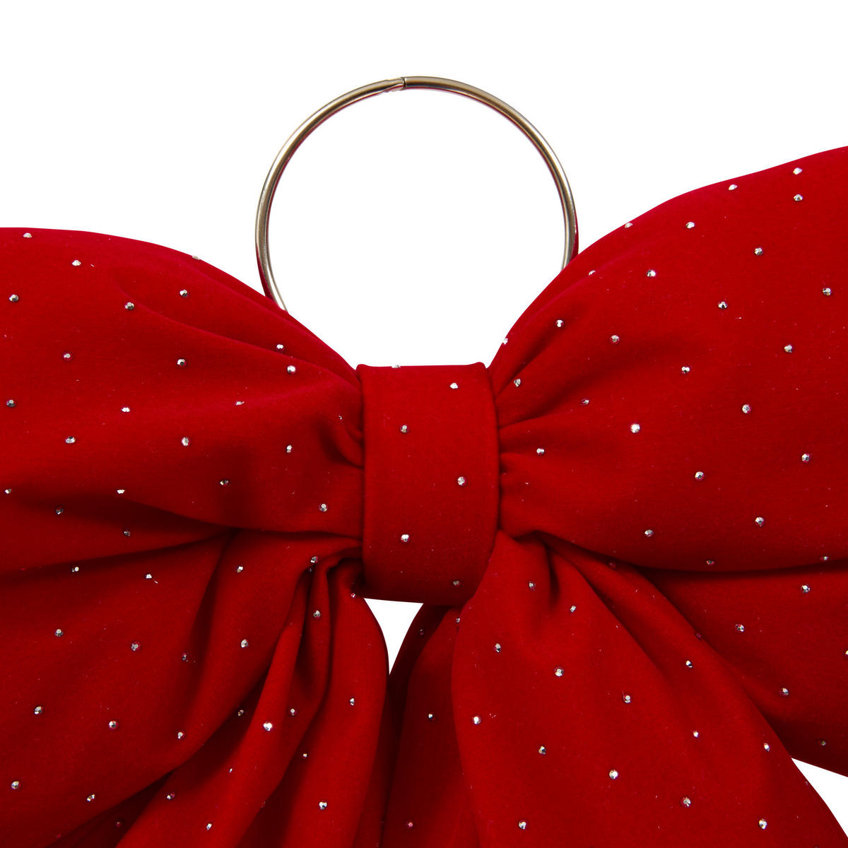 WEIHNACHTSBAUM-SCHLEIFE mit Pailletten Blink 38/4/46 cm - Rot, Glas (4/46/38cm) - Atmosphera Createur d´interieur