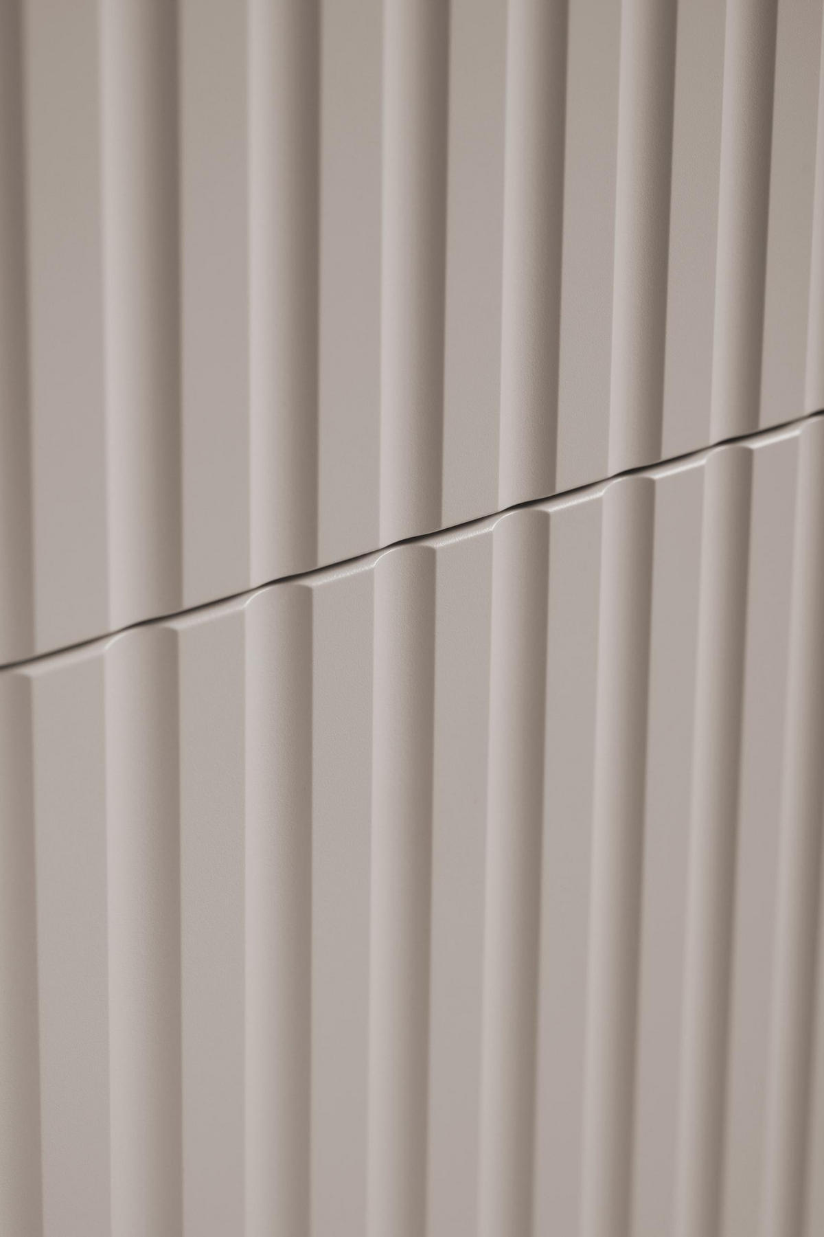 WASCHBECKENUNTERSCHRANK LINEA hängend geriffelt Kaschmir matt mit Waschtischplatte 120/48/44 cm - Kaschmir, Holzwerkstoff (120/48.4/43.7cm) - Rodan
