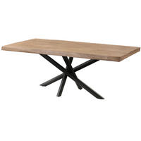 BAUMTISCH Mango 200x100x76 beige lackiert / Mikado-Beine anthrazit matt FREEFORM 5 - Beige, Holz (200/100/76cm) - Massivmoebel24