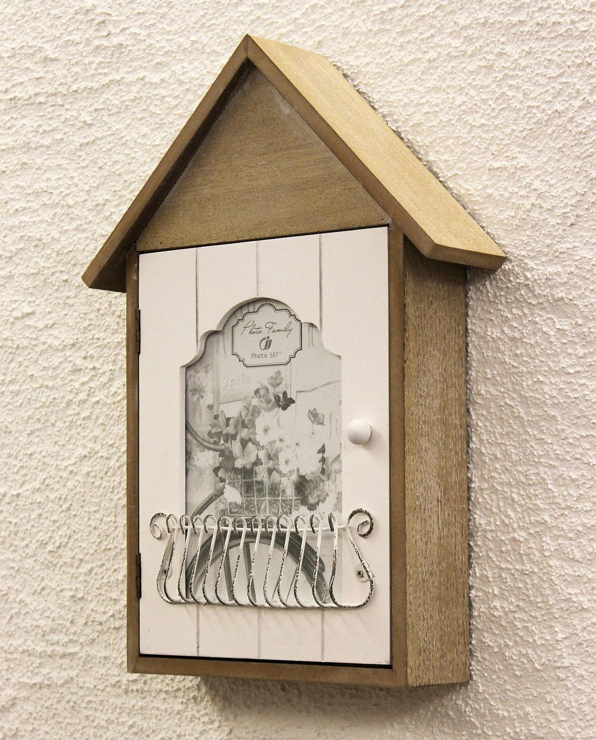 SCHLÜSSELKASTEN mit Bilderrahmen 34 cm 17431 - Beige, Holz (19/34/6cm)