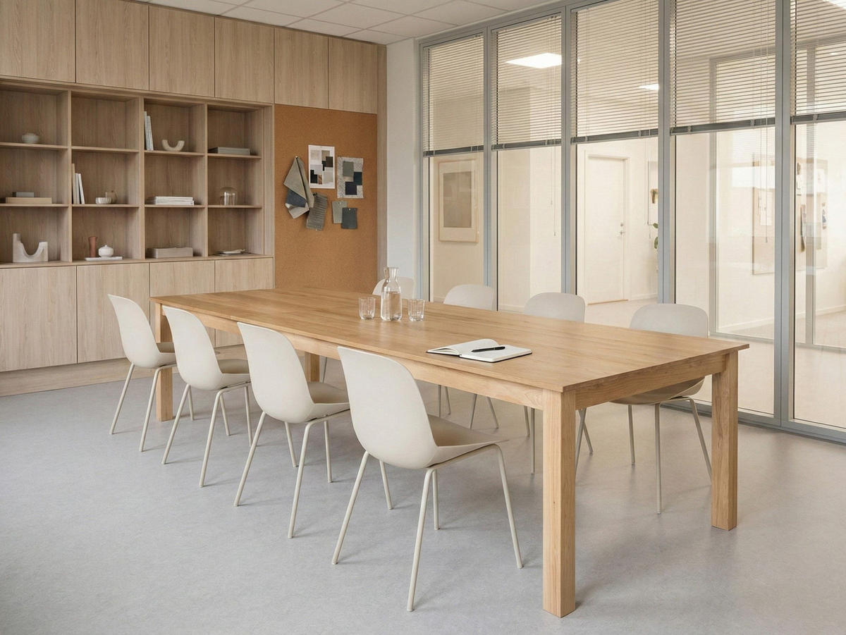 KONFERENČNÍ STŮL Vysunovací 100/180-280 cm Světlý Jasan Madura - světle hnědá, kompozitní dřevo (180/100/76cm) - Beliani