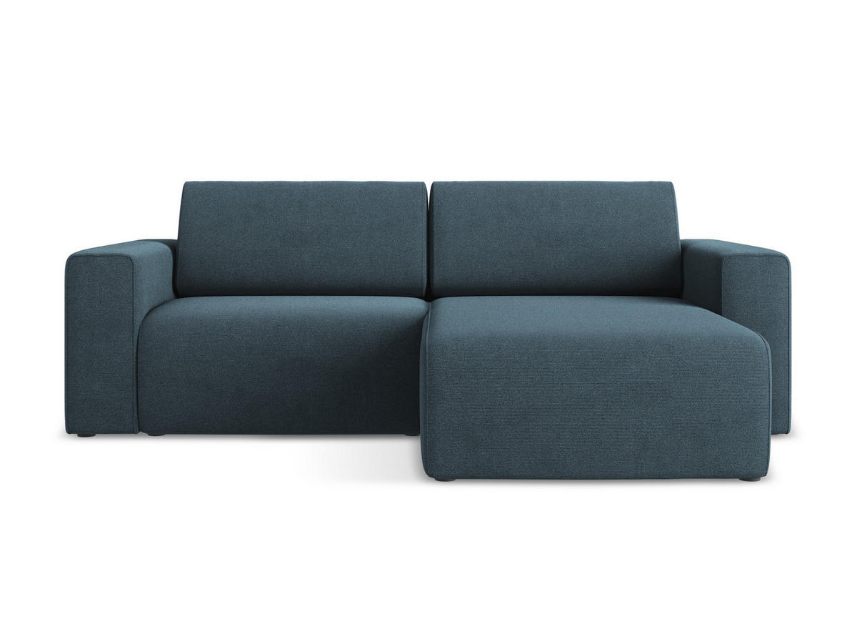 ECKSOFA Rechts Strukturstoff Stoff Blau - Blau/Pink, Kunststoff/Textil (224/167cm) - Makamii