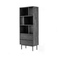 VITRINE CAPELLA Grau 70x35x170 cm - Grau, Holz (70/170/35cm) - FURNLUX