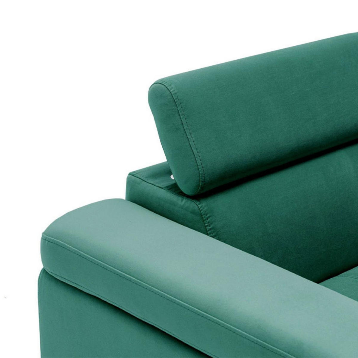SESSEL JUNIOR mit verstellbare Kopfstütze Velours Dunkelgrün - Dunkelgrün/Schwarz, Holz/Textil (116/90/92cm) - Muffo