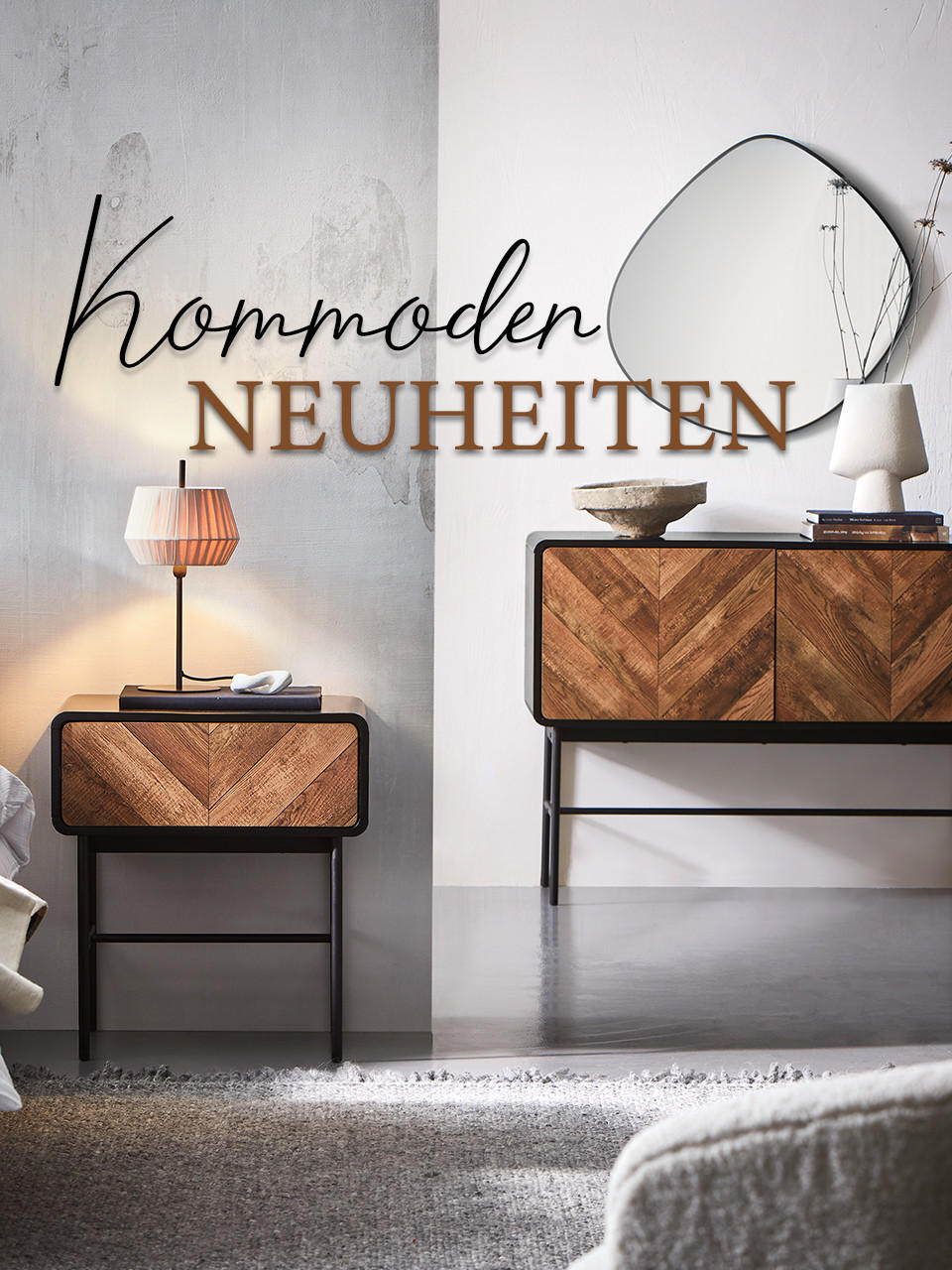 Industrial Style Schlafzimmer Nachttischt Kommode 