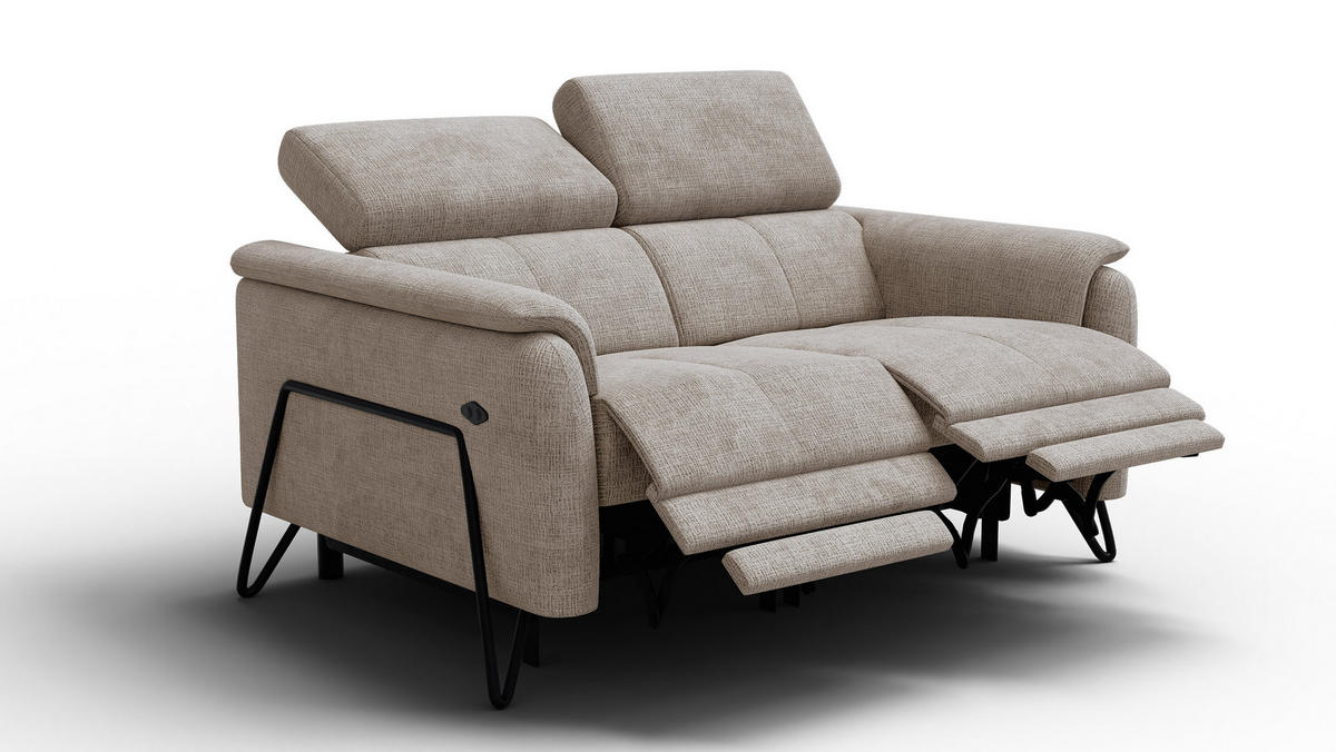 RELAXSOFA RODEN 2-Sitzer, beige - Beige, Holz/Textil (152/82/103cm) - Courtois Laville