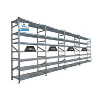 FACHBODENREGAL Proximo Stecksystem 250x600x60cm 7 Ebenen Beidseitig nutzbar Verzinkt - Silberfarben, Metall (600/250/60cm) - PROREGAL