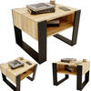 COUCHTISCH Holzwerkstoff rechteckig stabil Kiefer Milford 45/53,6/65cm - Kiefer Milford/Schwarz, Holzwerkstoff (53.6/65/45cm) - CraftPAK