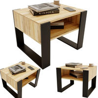 COUCHTISCH Holzwerkstoff rechteckig stabil Kiefer Milford 45/53,6/65cm - Kiefer Milford/Schwarz, Holzwerkstoff (53.6/65/45cm) - CraftPAK