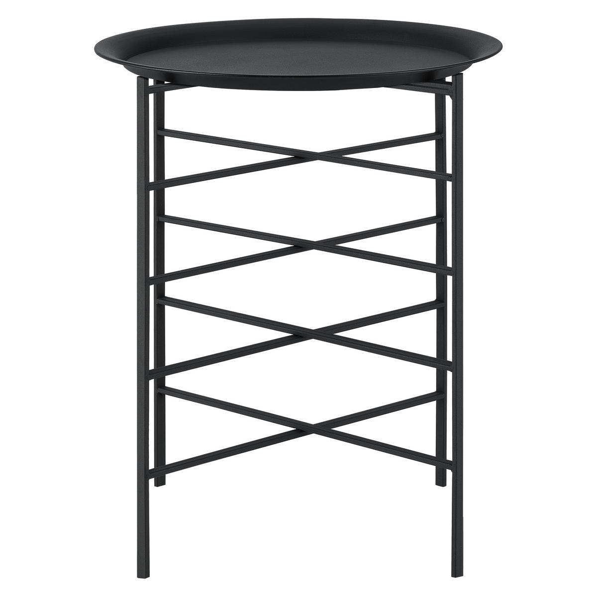 BEISTELLTISCH Wiltz - Schwarz, Metall (40/40/52cm) - [en.casa]