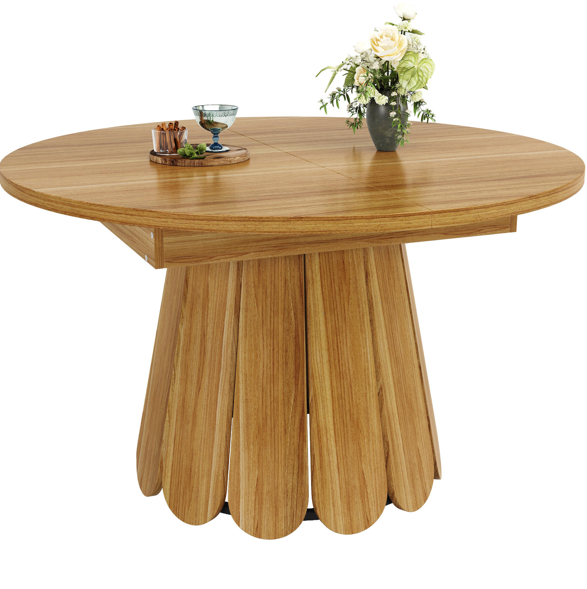 ESSTISCH 118/158/118/76,8 cm in Braun ausziehbar mit Holzoptik - Braun, Holzwerkstoff (118/118/76cm) - Flora Grace