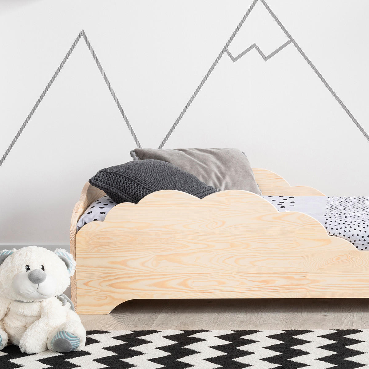 POSTEL 90/190 Théotime Přírodní dřevo - hnědá, dřevo (90/190cm) - Petits-meubles