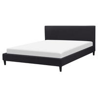 POLSTERBETT 160/200cm Schwarz Fitou - Schwarz, Textil (160/200cm) - Beliani