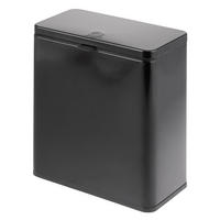 BIOMÜLLEIMER 6L, schwarz - Schwarz, Metall (26/29.5/14cm) - eluno