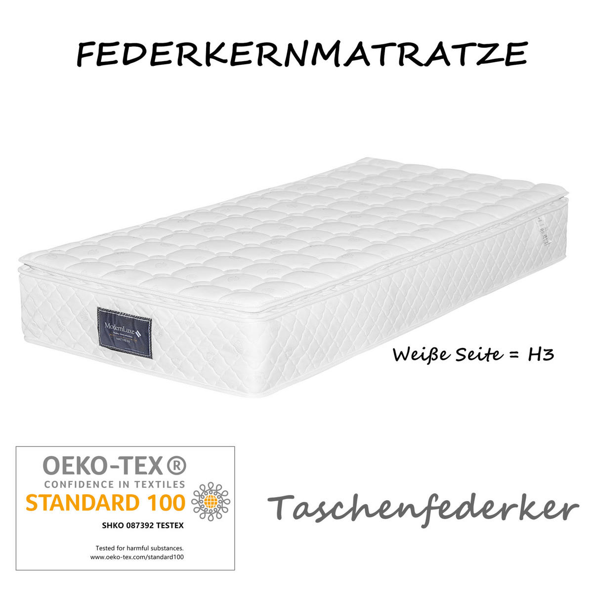 POLSTERBETT 90/200 cm Grau aus Leinen mit Matratze und LED-Beleuchtung - Grau, Textil (90/200cm) - OKMYHOME