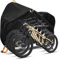 FAHRRADABDECKUNG für 3 Fahrräder 220 x 120 x 110 cm Wasserdicht 210D Oxford-Gewebe - Schwarz, Textil (110/110/220cm)