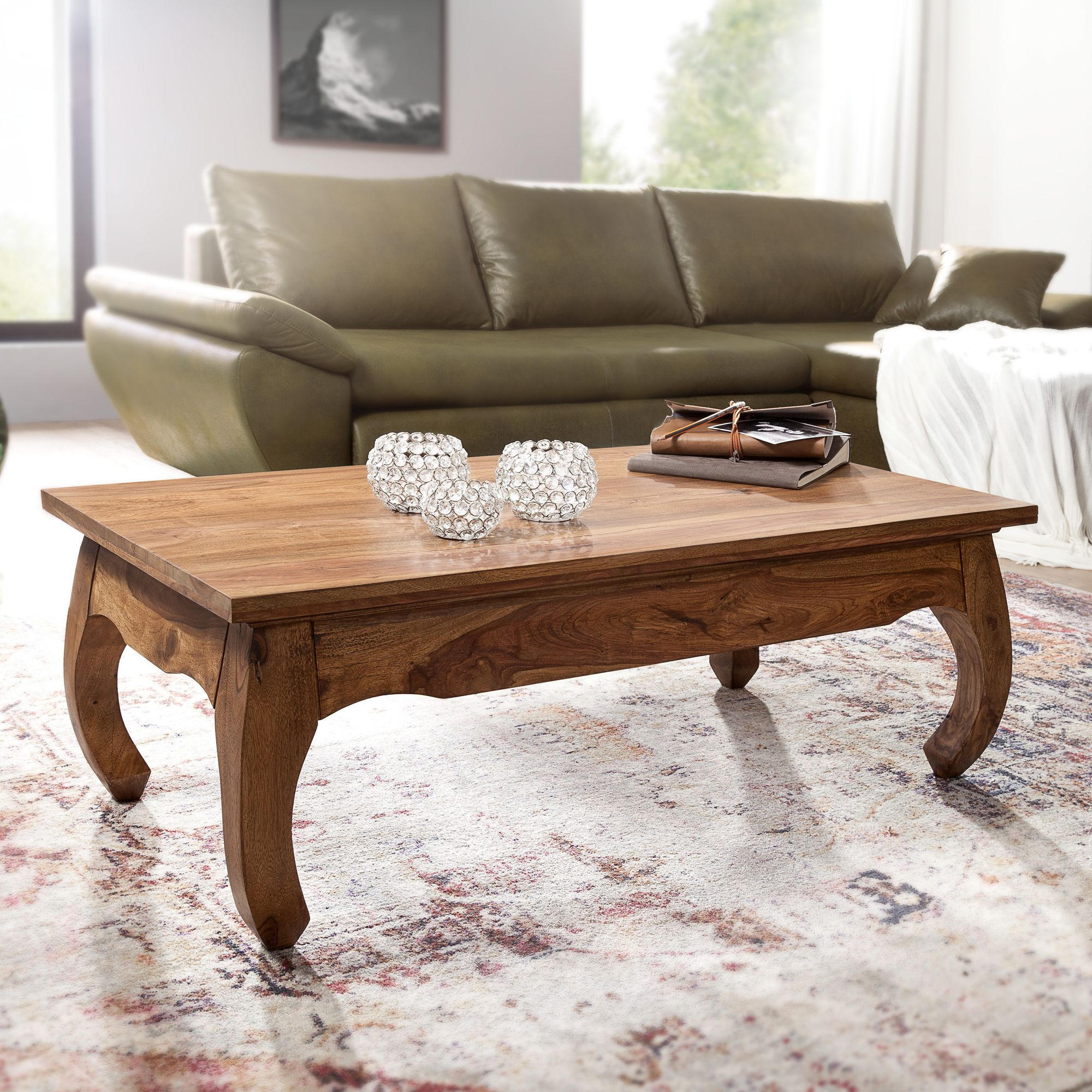 COUCHTISCH eckig ALENA Sheesham - Sheeshamfarben, Holz (110/60/40cm) - tinkaro