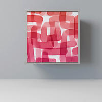 SIDEBOARD KALEIDOSCOPIC CUBISM, Grau, 57,5x42x57,5 cm, Ohne Füße - Multicolor/Grau, Holzwerkstoff (57.5/57.5/42cm) - SpaceRebels