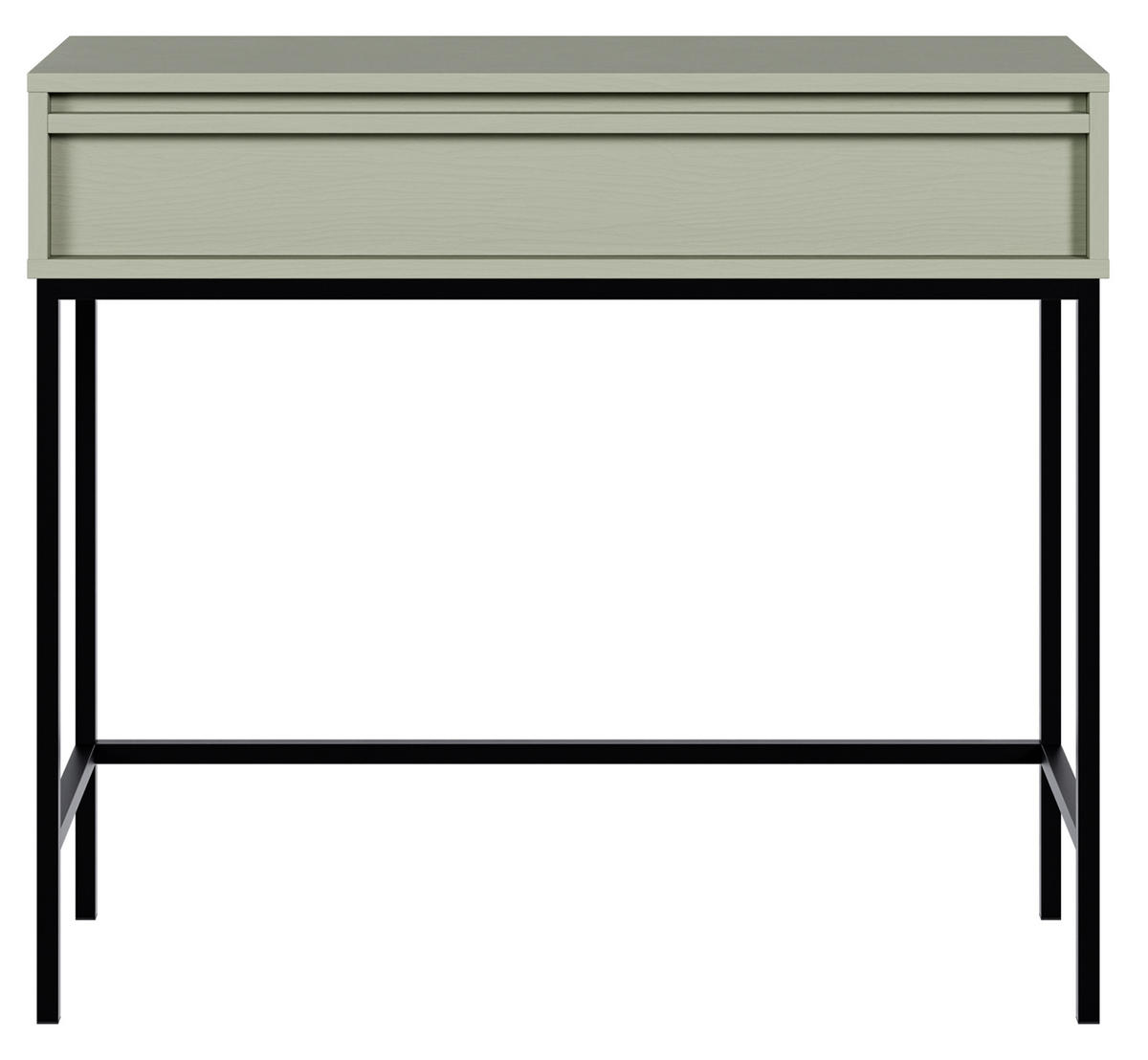 KONSOLENTISCH Evo Salbeigrün mit Metallgestell 90 cm - Salbeigrün/Schwarz, Holzwerkstoff/Metall (34/90/79cm) - Selsey