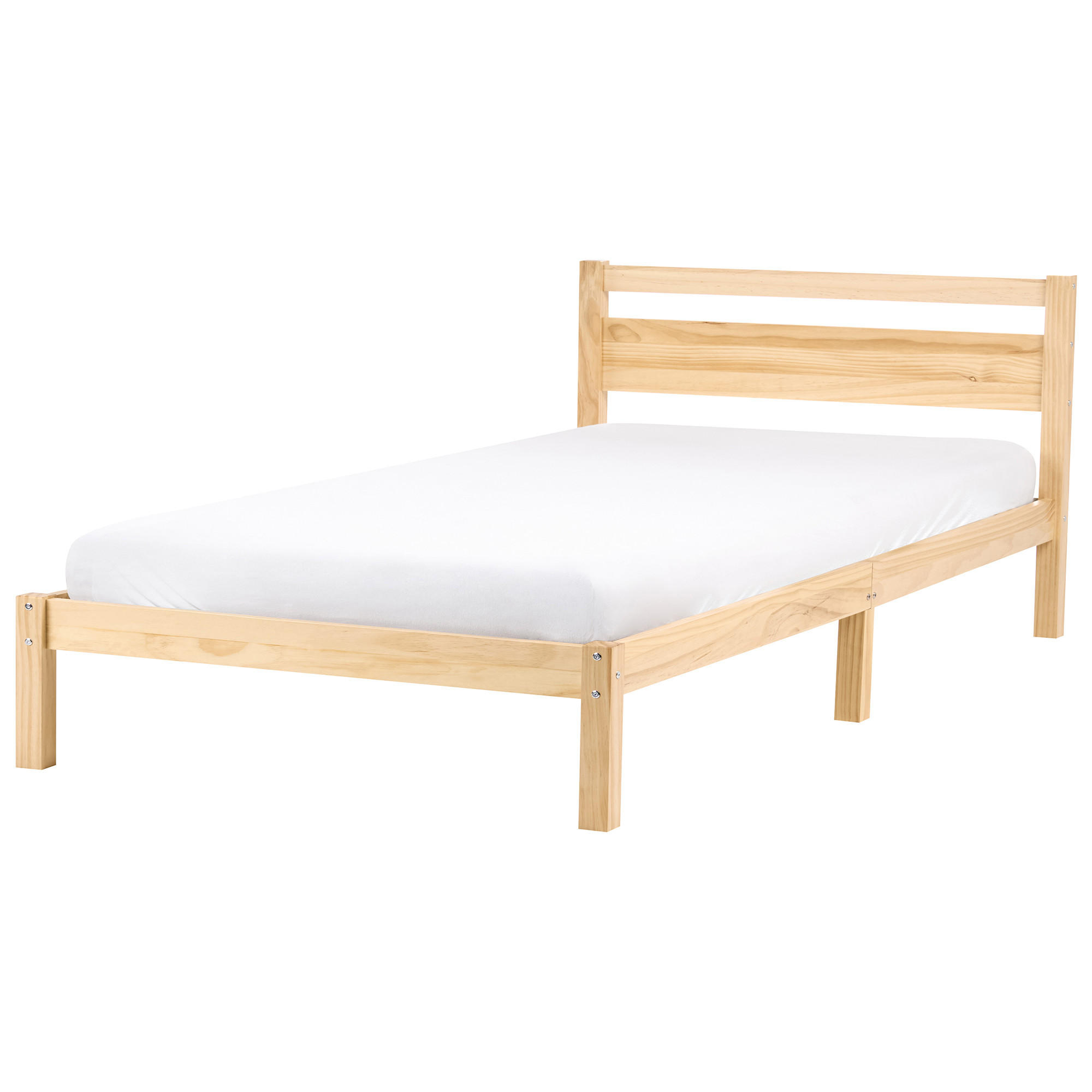 Beliani Bett Hellbraun, Braun 120x200 cm