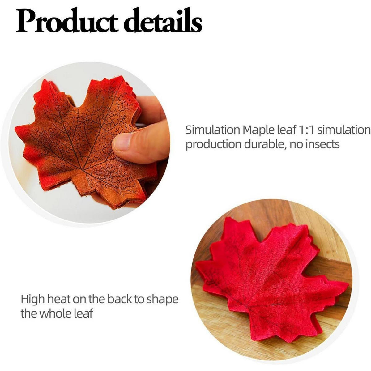 HERBSTBLÄTTER 200 Stück Set 8 cm - Multicolor, Textil (1cm)