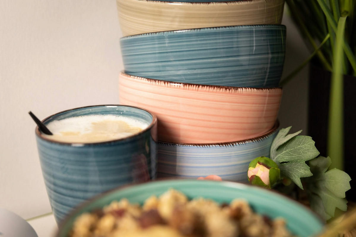 SCHÜSSEL Suppenschalen / Schalen Barbados ø 14 cm - 6 Stück - Multicolor, Keramik (2/7/14cm) - Studio Tavola