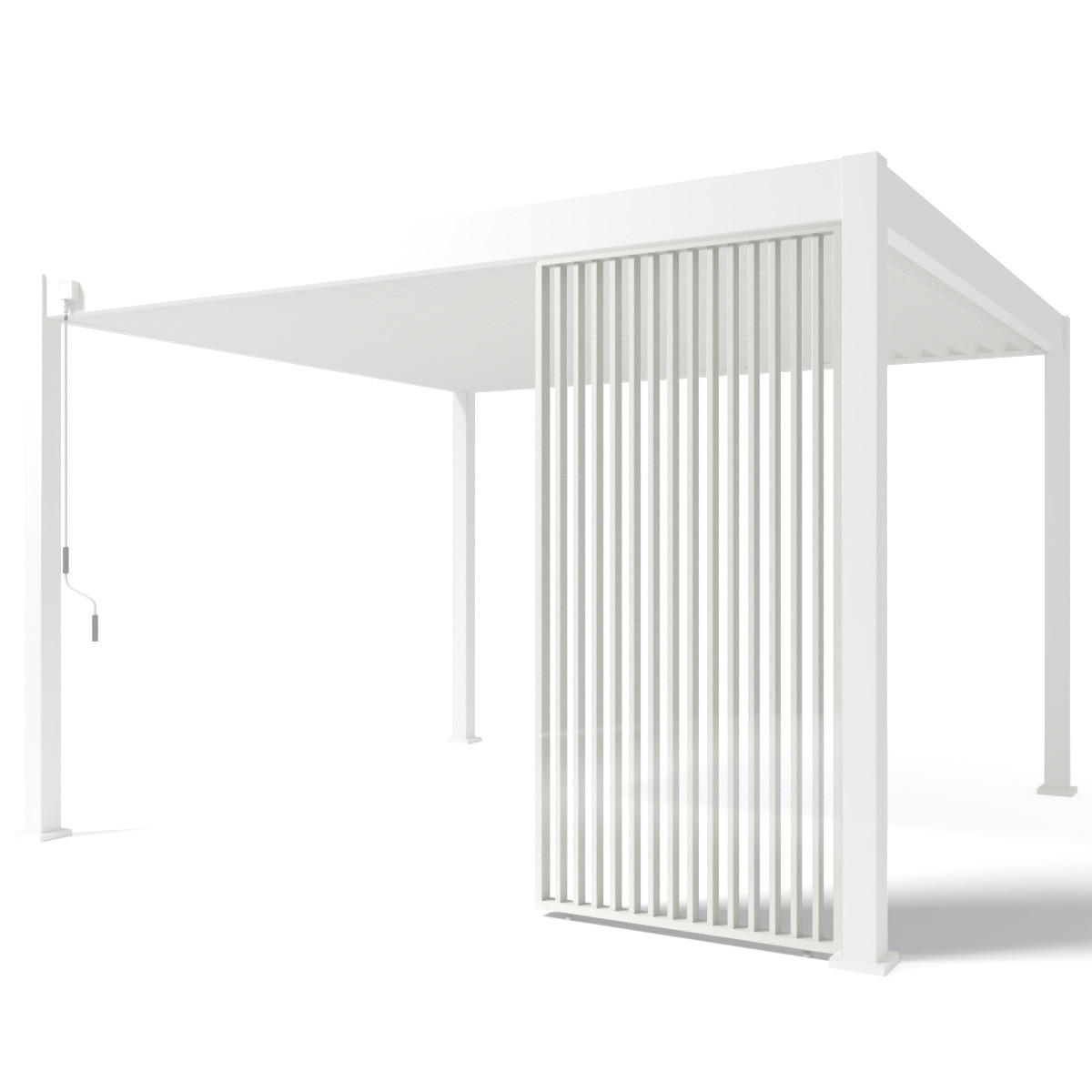 PERGOLINE Vertikale Lamellenwand Paneel 113 cm Zubehör für Trumpf und Superior Pergola Aluminium Weiß - Weiß, Metall (6/235/113cm) - PergoLine