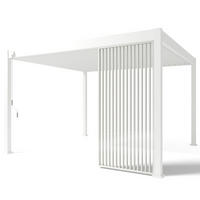 PERGOLINE Vertikale Lamellenwand Paneel 123 cm Zubehör für Trumpf & Superior Pergola Aluminium Weiß - Weiß, Metall (6/235/123cm) - PergoLine