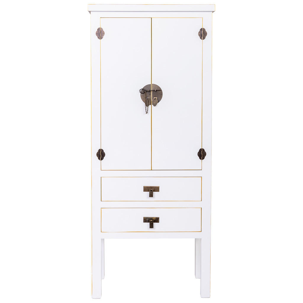 SCHRANK aus Holz 60x30x142 cm - Weiß, Holz (60/142/30cm) - Wanderlust