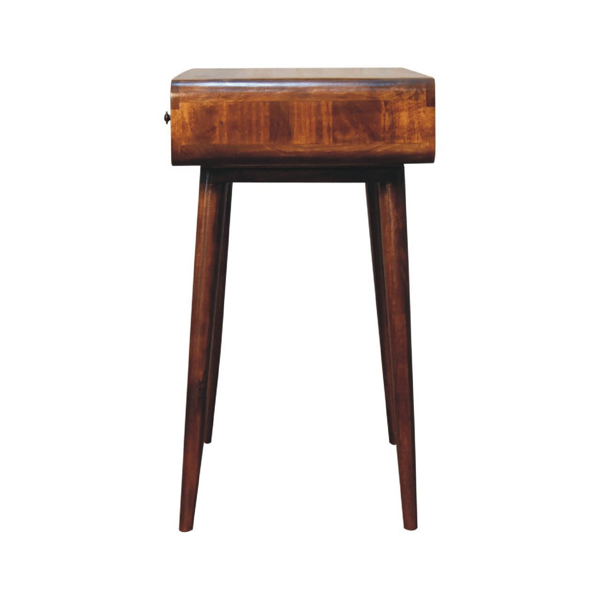 SCHREIBTISCH aus Massivholz - Kastanienfarben/Messingfarben, Holz/Metall (45/90/80cm) - Artisan Furniture