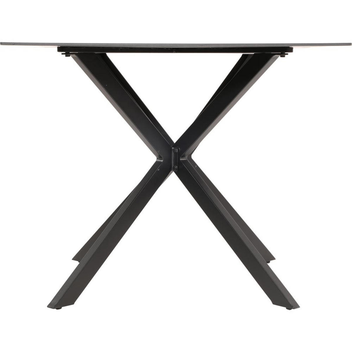 GARTENTISCH Crest - Schwarz - 90/90/73 cm - Schwarz, Glas (90/90/73cm) - Lesli Living