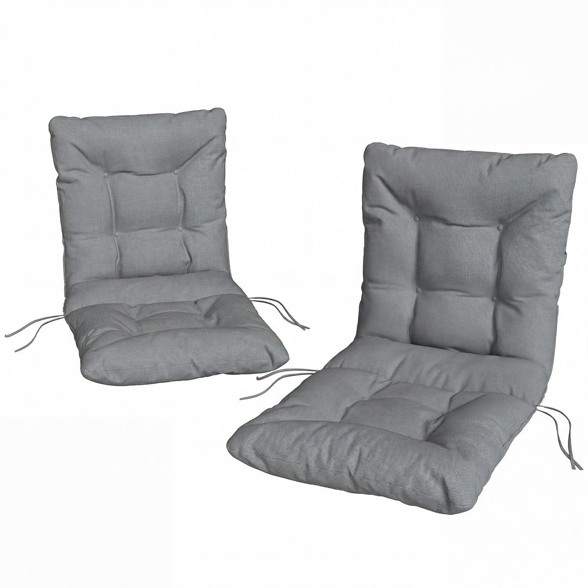 SITZKISSEN DE-09012 Hellgrau - Hellgrau, Textil (120/50/8cm) - ComfortXL